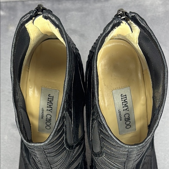 🔥🔥🔥Jimmy Choo Black Heeled Boots 6.5 US 36.5 EU🔥🔥🔥 - Picture 8 of 11